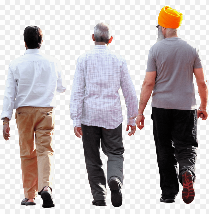 cropped three men walking group people walking PNG transparent with Clear Background ID 193499