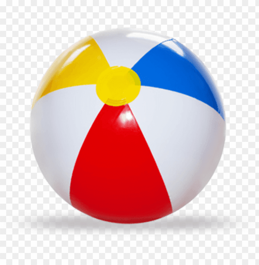 Transparent Background PNG of beach ball white red blue - Image ID 74