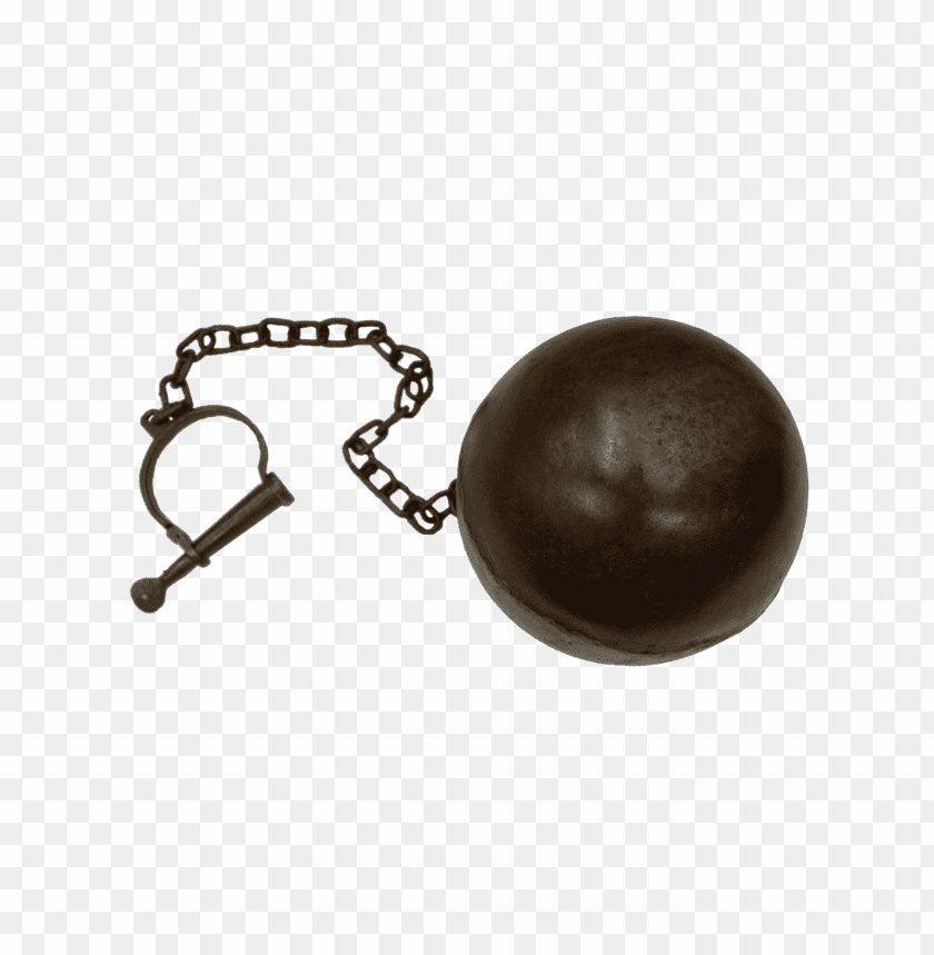 Transparent Background PNG of medieval ball and chain - Image ID 53