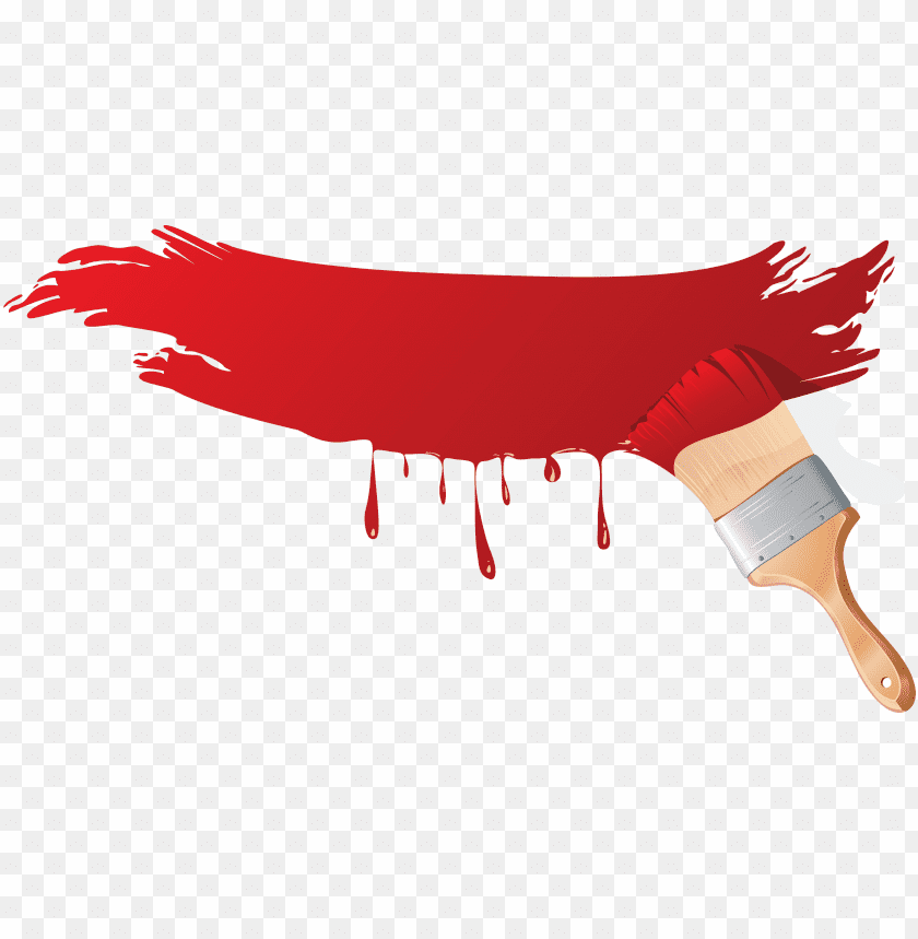 Transparent Background PNG of red paint brush - Image ID 236