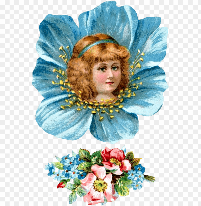 free victorian flower girl head clipartplace florist girl vintage PNG transparent with Clear Background ID 193661