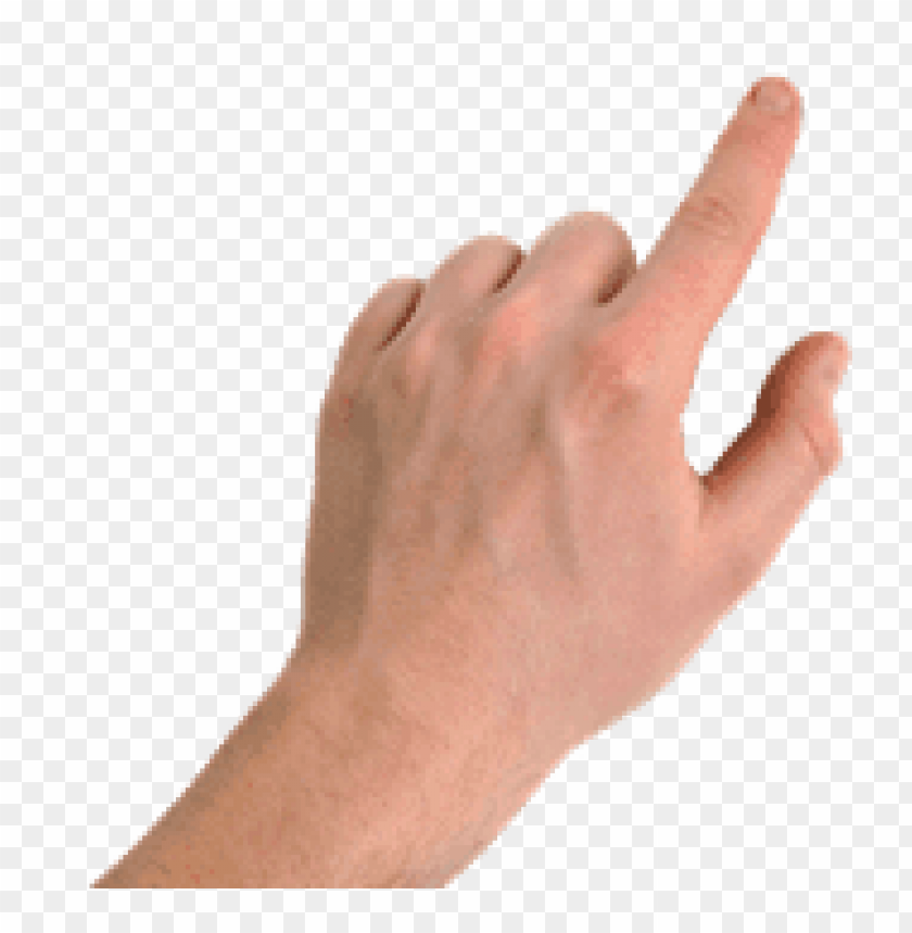 Transparent background PNG image of pointing right finger - Image ID 69793